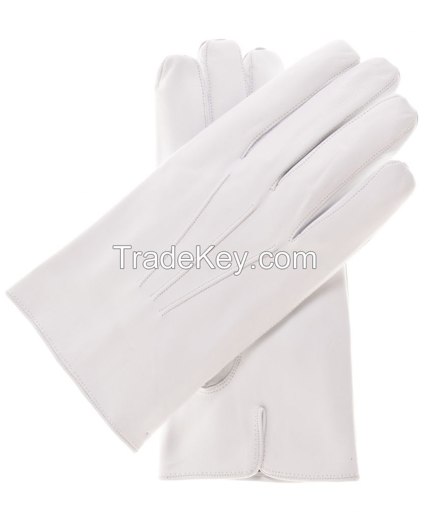 2018 white driving leather gloves