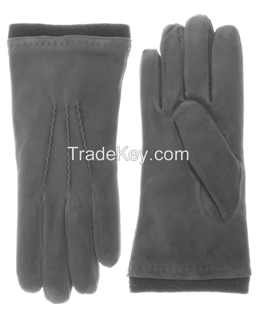 2018 black driving leather gloves