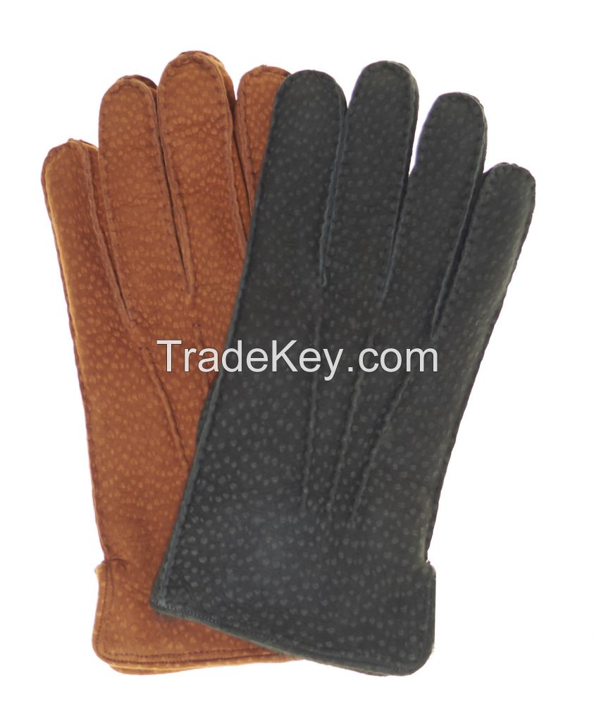 2018 black and white driving leather gloves