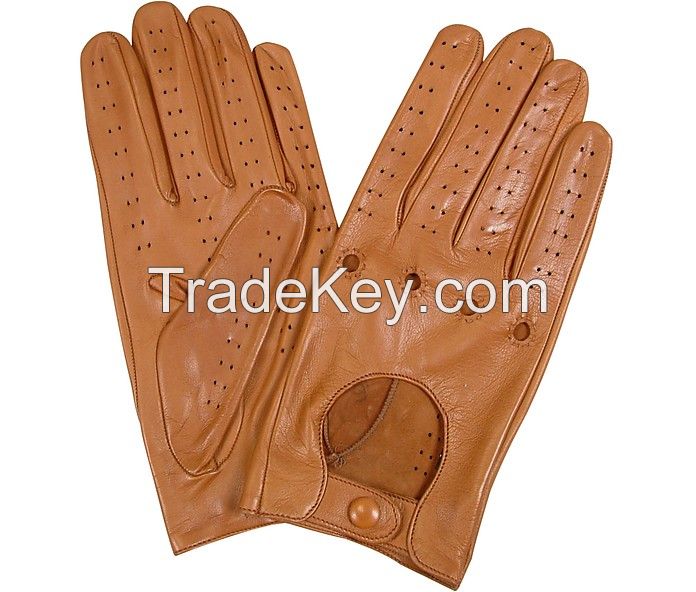 2018 new brwon driving leather gloves