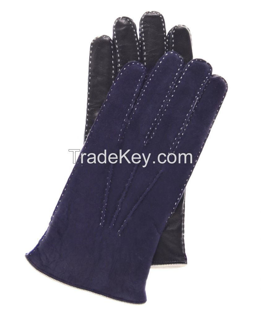 2018 black driving leather gloves