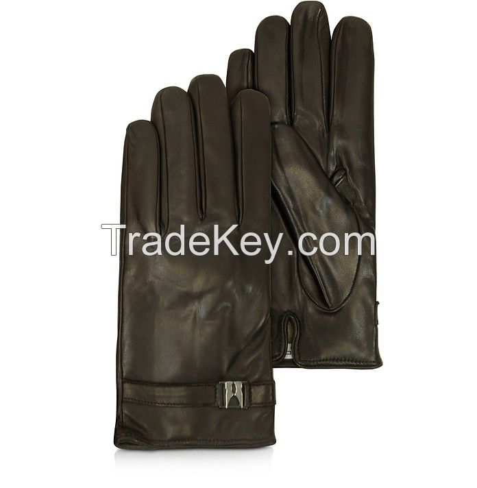 2018 new black driving leather gloves