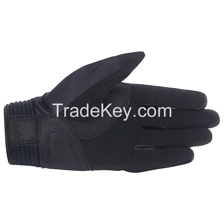 2018  blue leather bike gloves