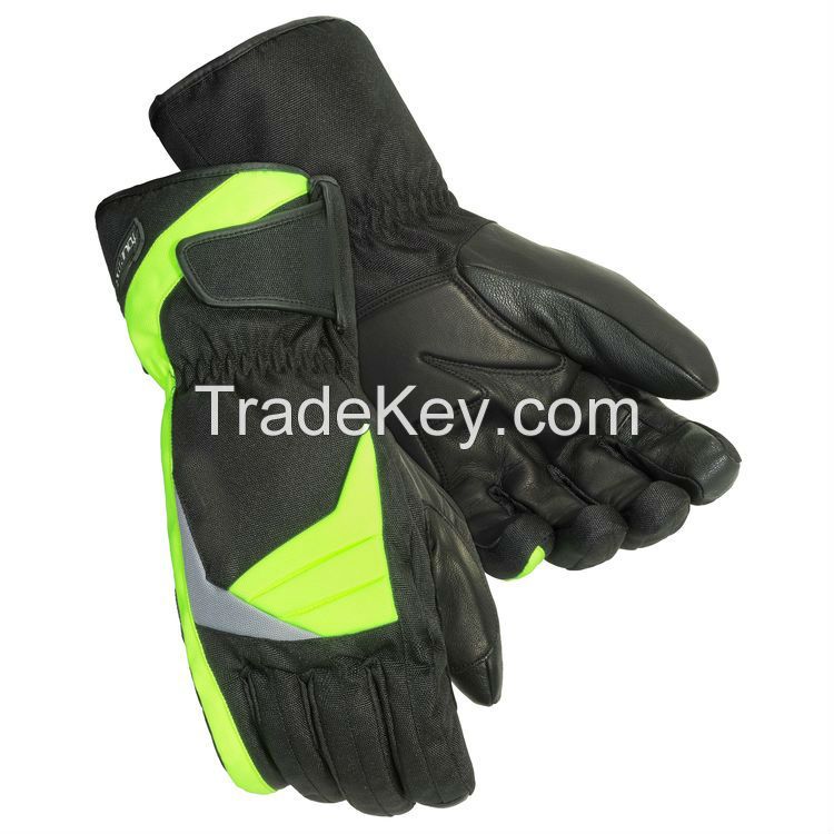 2018 new shine  black leather gloves motorbike