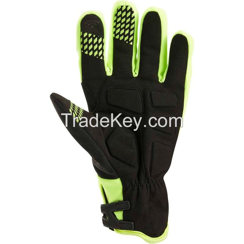 haf black and green   leather cycling gloves