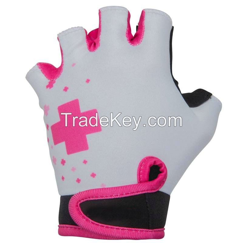 black and white   leather cycling gloves