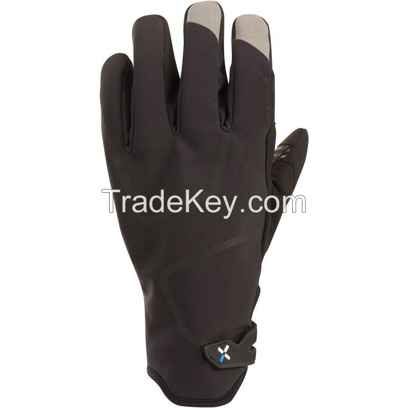 new full  black   leather cycling gloves