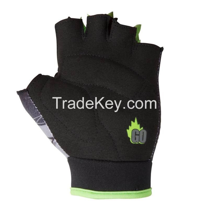 haf black   leather cycling gloves