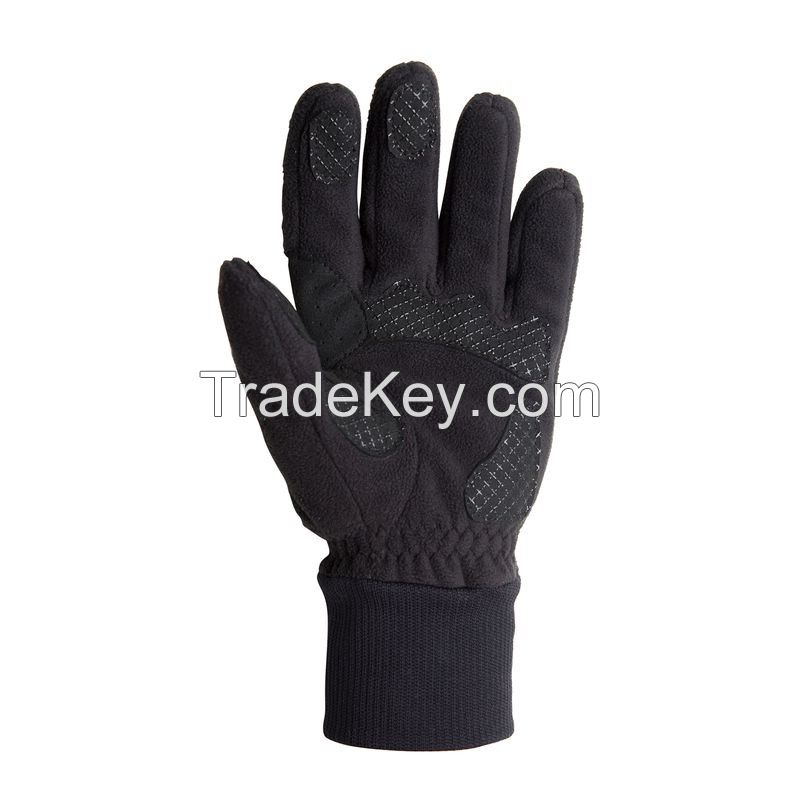 new  black  leather cycling gloves