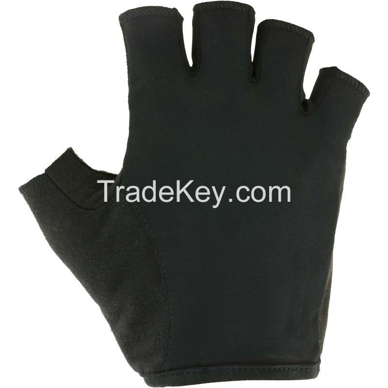 new full black   leather cycling gloves