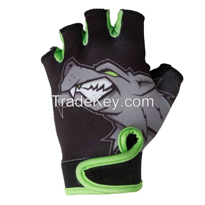haf black   leather cycling gloves