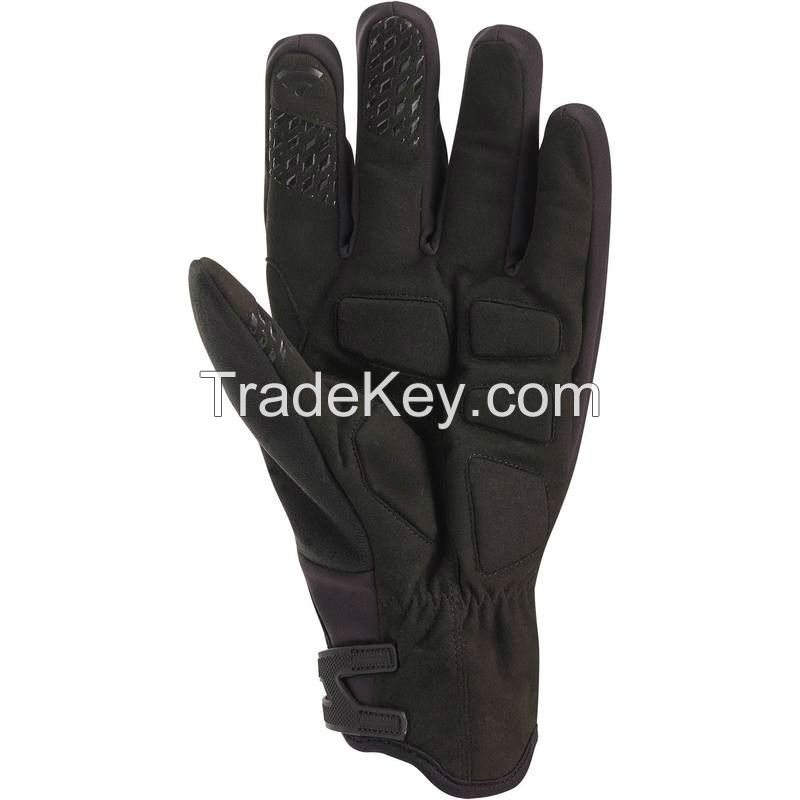 new full  black   leather cycling gloves