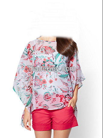 2018 flower design blouses and top