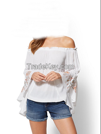 white   stylish top and blouse