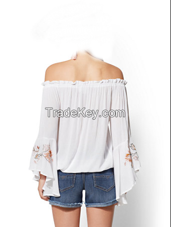 white   stylish top and blouse