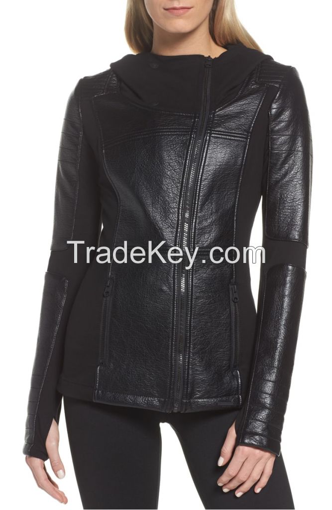 comfortable  women  leather jacket