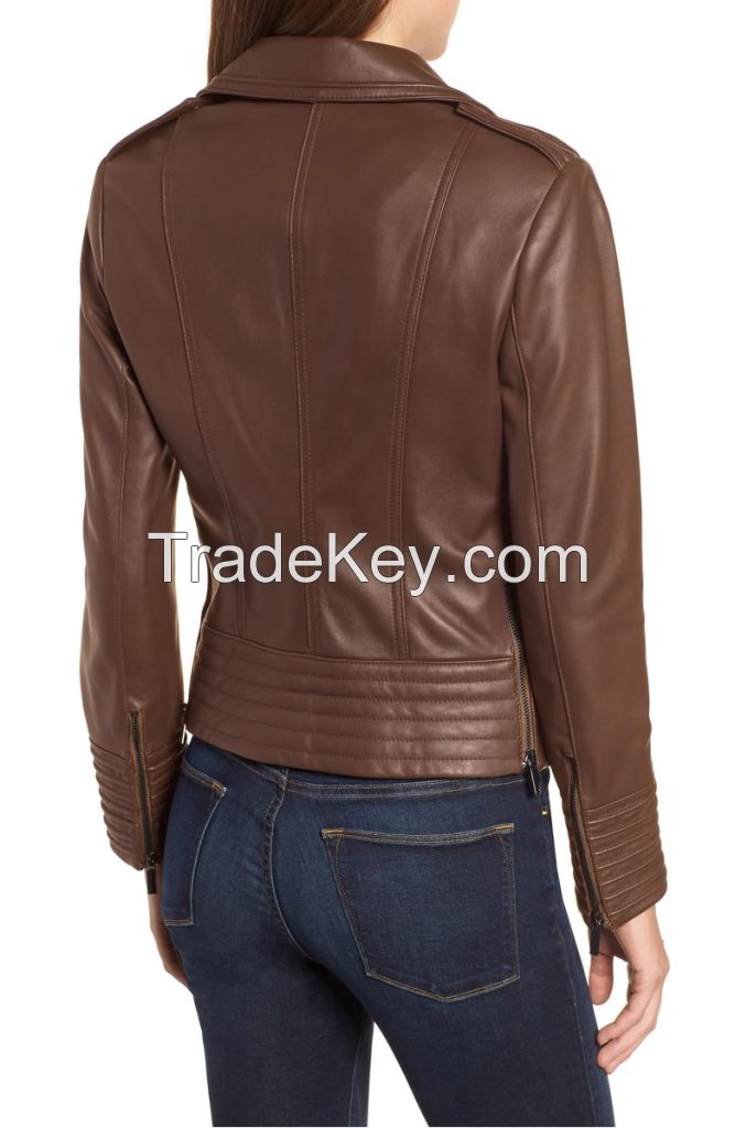 cool look   women leather jacket