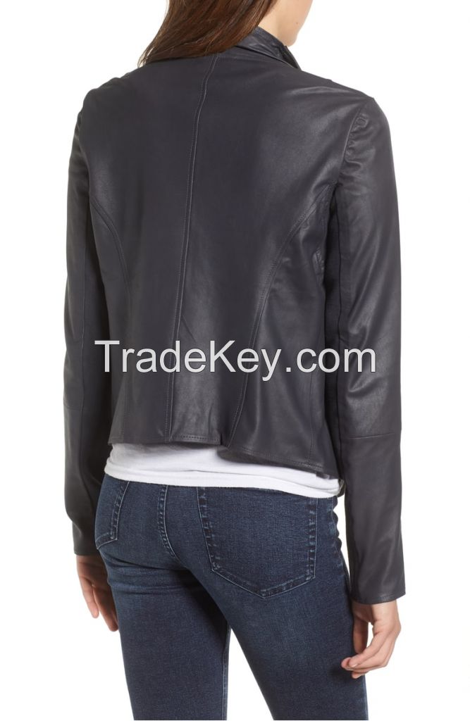 black leather jacket