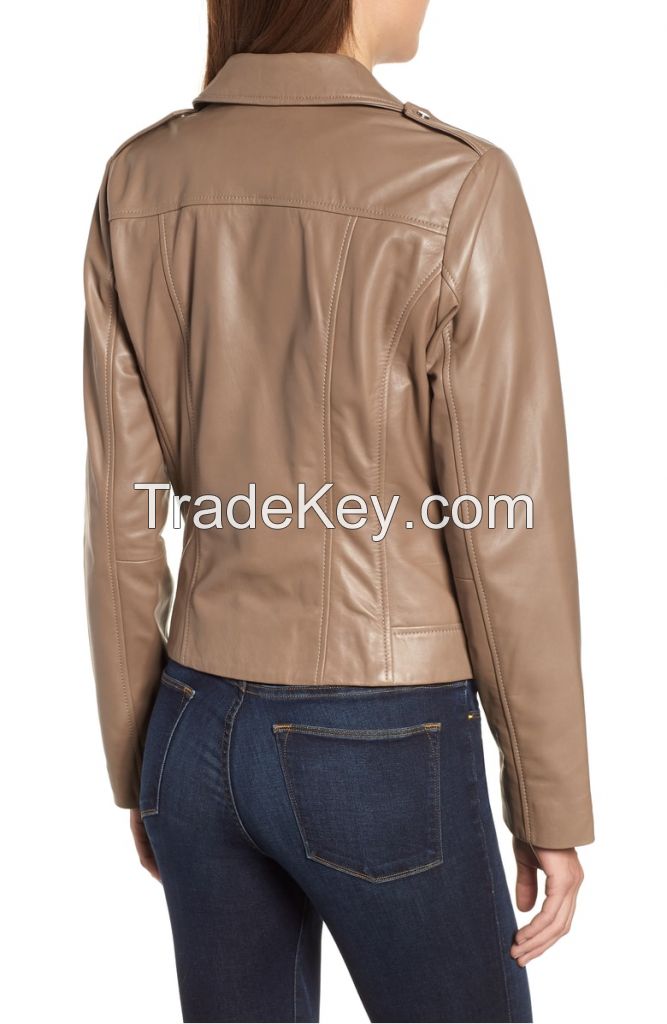 smart design  women  leather jacket