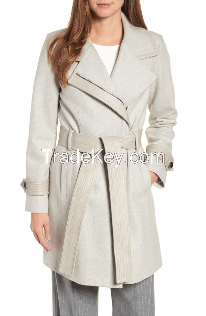 wool-blend coat 