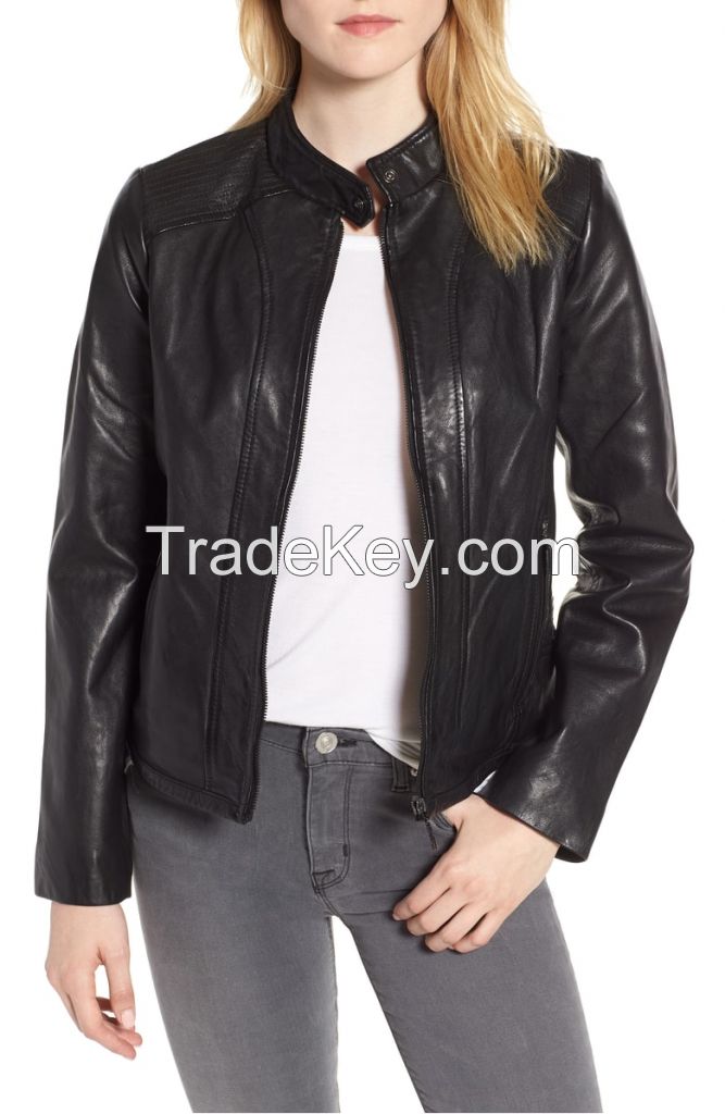 Classically   women  leather jacket