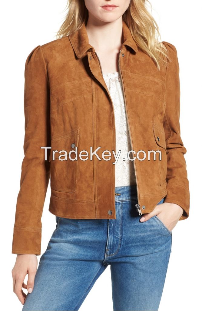 vintage  women leather jacket