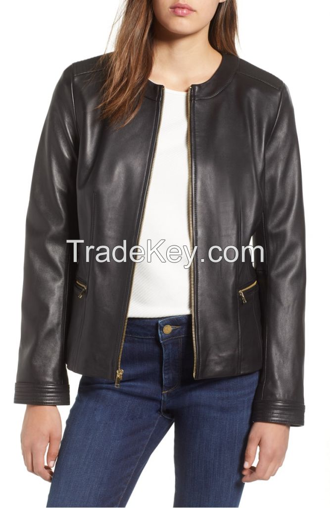 2018 black leather  jacket