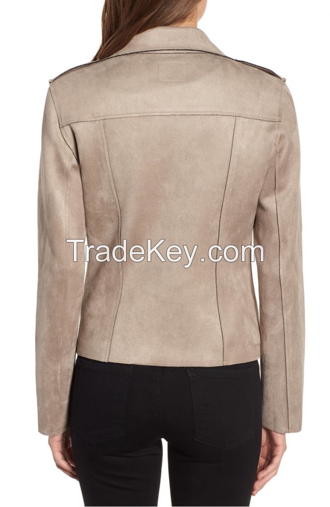 casual  women  leather jacket