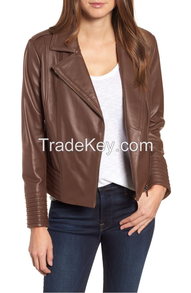 cool look   women leather jacket