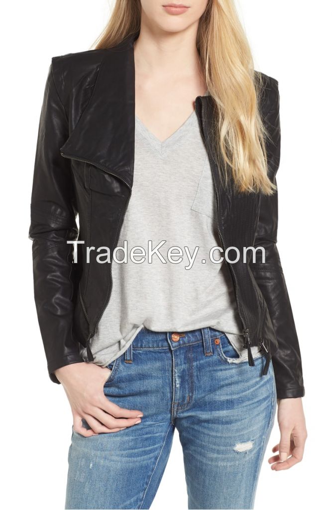cleanly styled leather jacket
