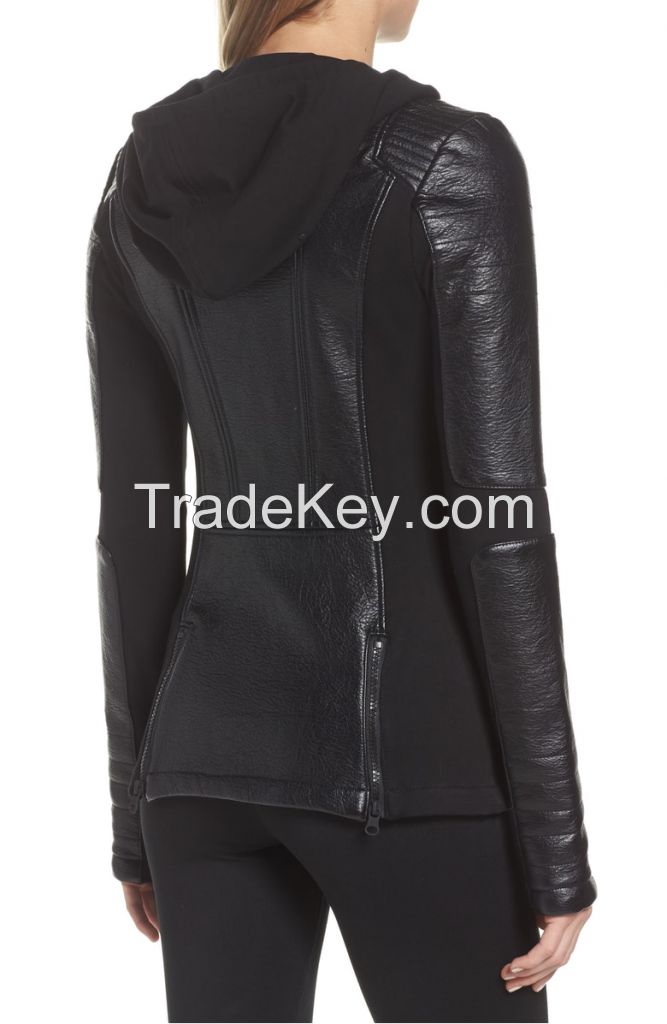 comfortable  women  leather jacket