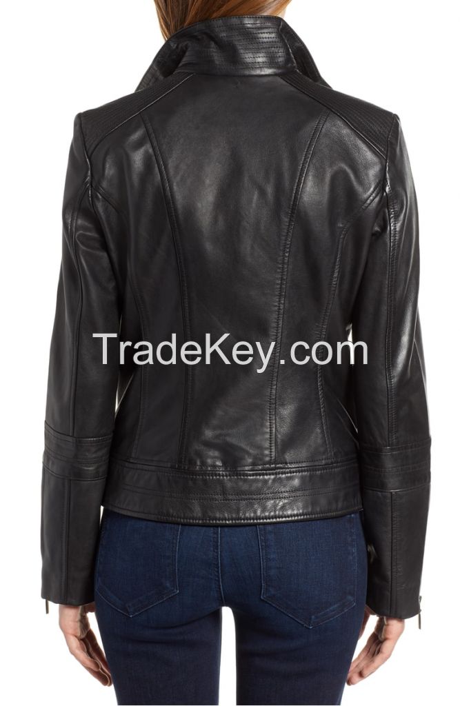 new black   leather  jacket