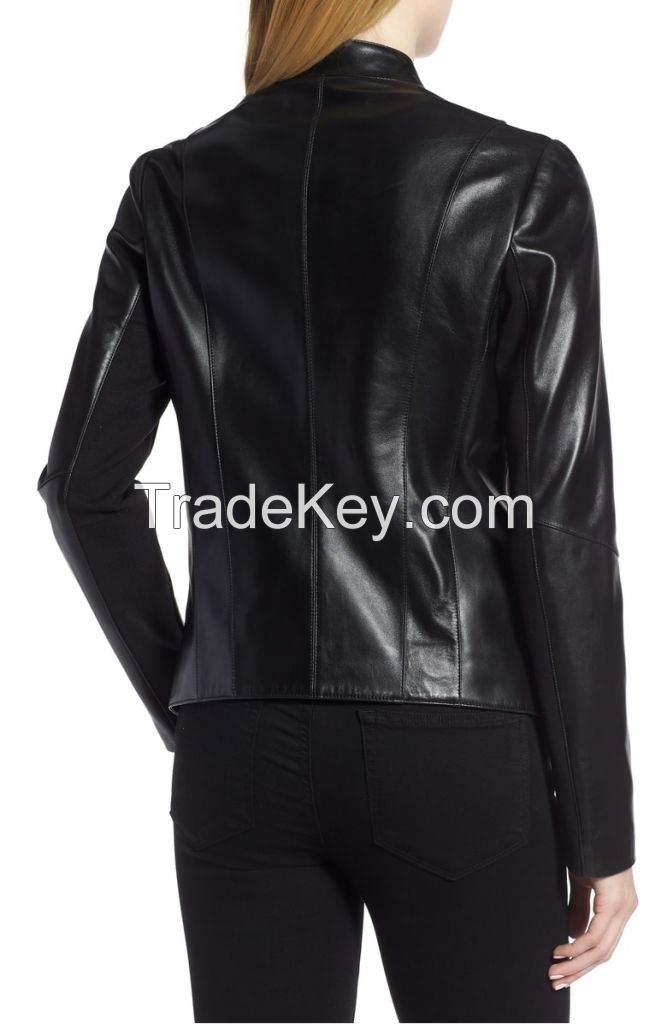 sleek leather jacket