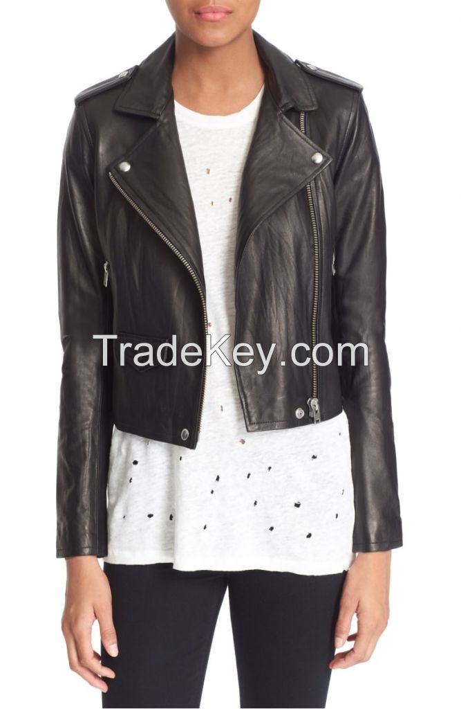 stylish women  leather jacket
