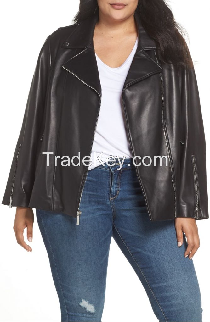 vintage   women  leather jacket