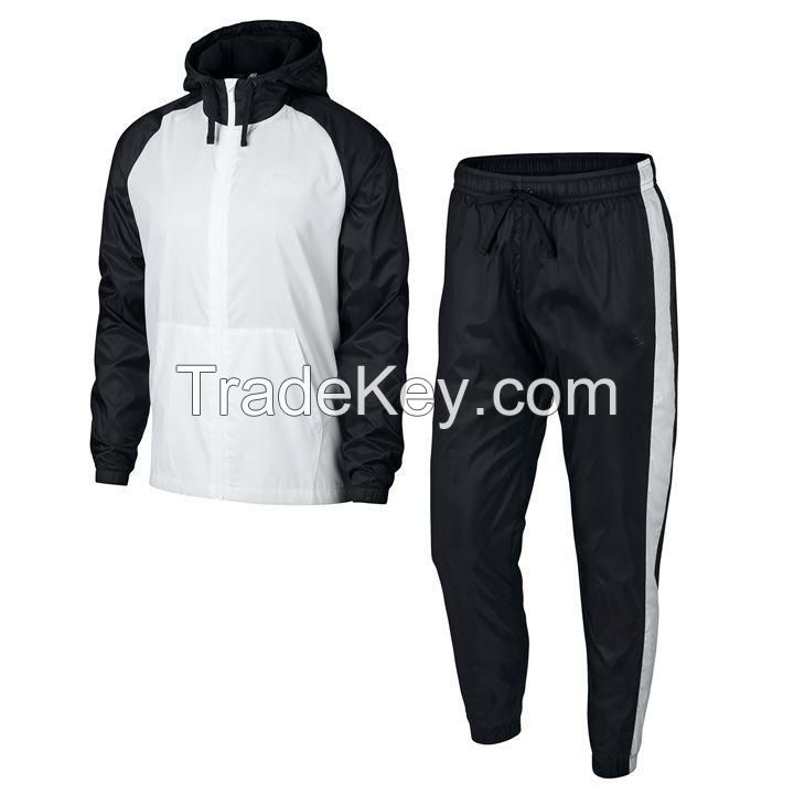 men tracksuit white and black