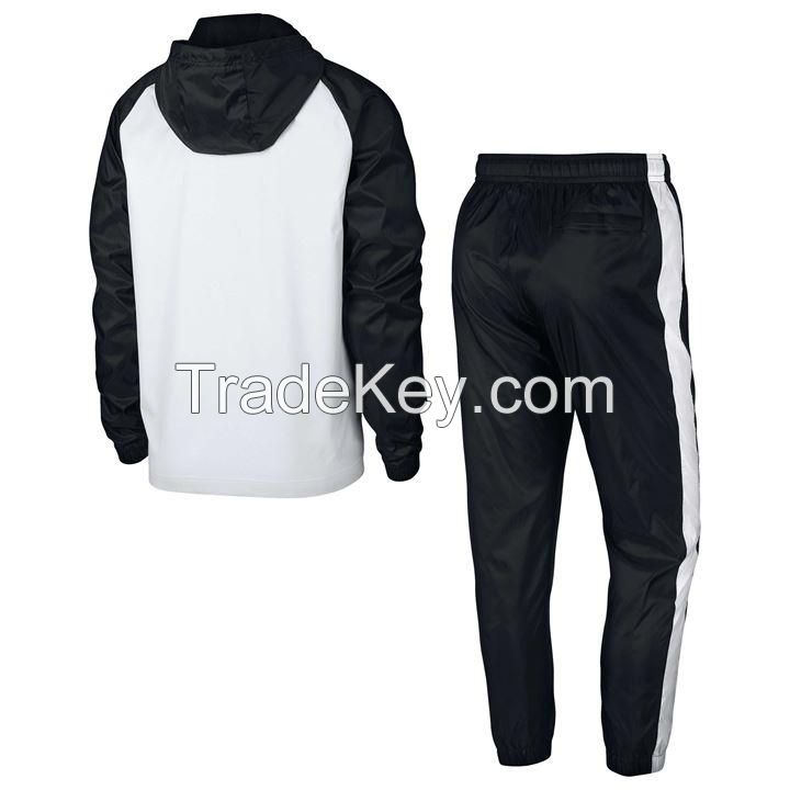 men tracksuit white and black