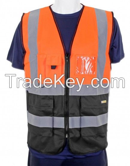 HI VIS   black or  ORANGE  SAFETY JACKET