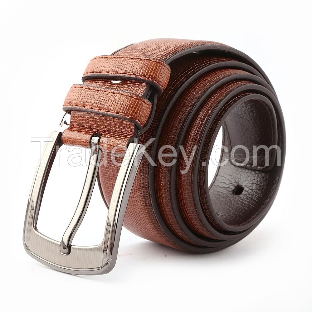 brown   leather  belt