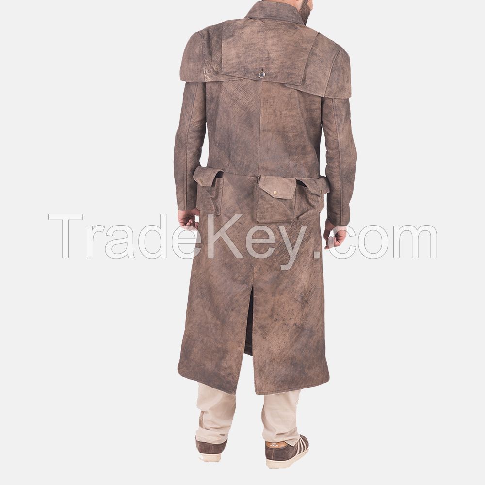 latest  leather long coat