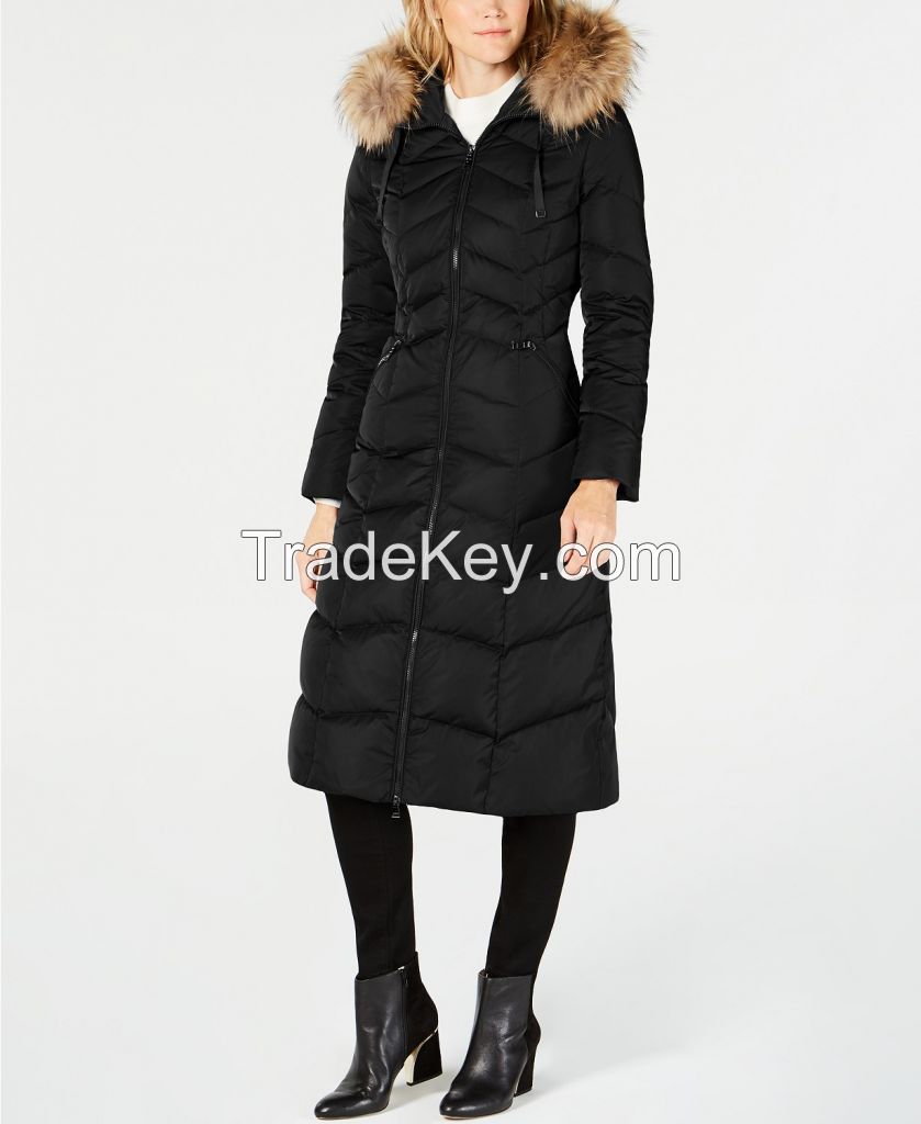 black   WOMAN LEATHER long COAT