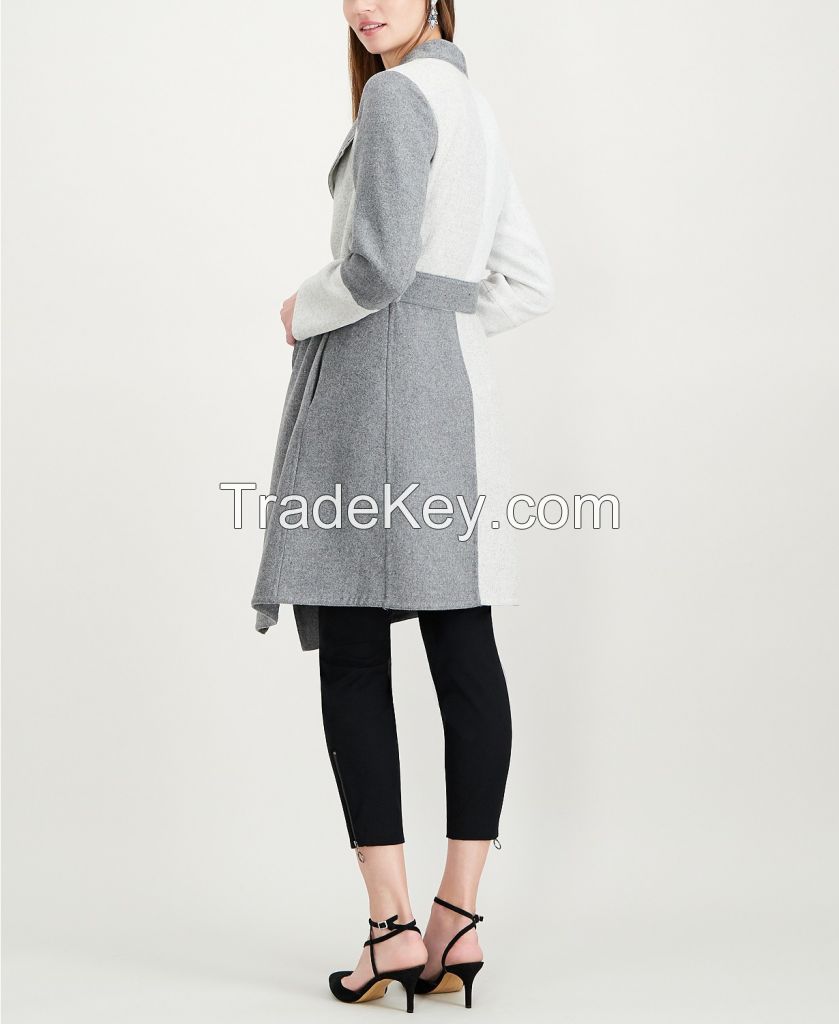 white   WOMAN LEATHER COAT