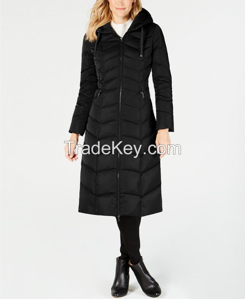 black   WOMAN LEATHER long COAT