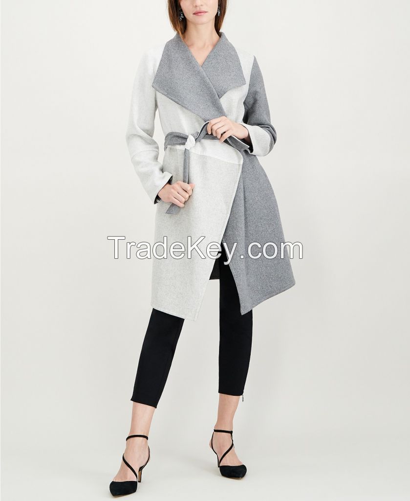 white   WOMAN LEATHER COAT