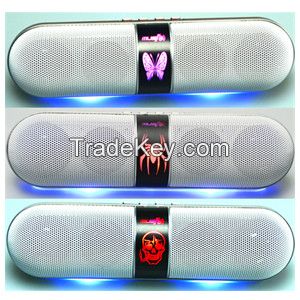 New Pills Wireless Bluetooth Speaker with USB/TF/FM Radio/LED colorful light