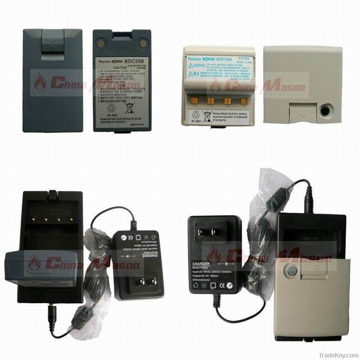 Sokkia Battery BDC25 BDC35 and Charger CDC27, CDC39, CDC40, KD500