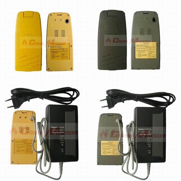Compatible Topcon Battery BT-52QA, TBB-2 and BC-27CR TBC-2 Charger