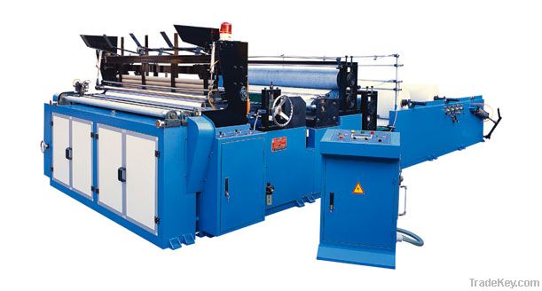 embossing rewindind and perforating toilet paper machine