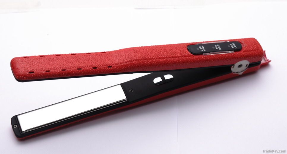 Lcd display professional hair straightener with air bladder 50W