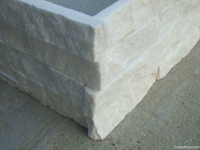 Natural white quzrtzite for wall cladding